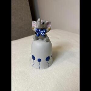 Vintage Ceramic Elephant Decorative Bell 5" tall